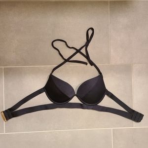All Black Victoria' Secret Push Up Swim Top 34B